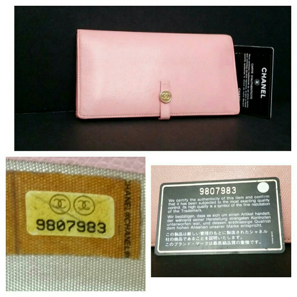 Authentic Chanel Leather Wallet +Authenticity Card